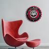 The Fan-Brand NCAA Georgia Bulldogs: UGA: Red - Bottle Cap Wall Clock - Sports Team Bar Sign Dcor - Home, Dorm, Garage, Office, Fan Cave view 3