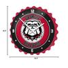 The Fan-Brand NCAA Georgia Bulldogs: UGA: Red - Bottle Cap Wall Clock - Sports Team Bar Sign Dcor - Home, Dorm, Garage, Office, Fan Cave view 4