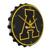 The Fan-Brand NCAA Appalachian State Mountaineers: Black - Bottle Cap Wall Clock - Sports Team Bar Sign Dcor - Home, Dorm, Garage, Office, Fan Cave view 2