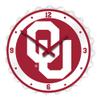 The Fan-Brand NCAA Oklahoma Sooners: OU - Bottle Cap Wall Clock - Sports Team Bar Sign Dcor - Home, Dorm, Garage, Office, Fan Cave view 1