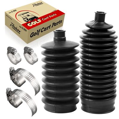 Roykaw Golf Cart Steering Rack and Pinion Boot Kit/Steering Bellows for Club Car DS 1997-up Gas and Electric Models, Replaces OEM #1013035, 101880001, Include Stainless Steel Ties