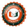 The Fan-Brand NCAA Miami Hurricans: Orange - Bottle Cap Wall Clock - Sports Team Bar Sign Dcor - Home, Dorm, Garage, Office, Fan Cave view 1
