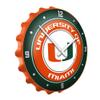 The Fan-Brand NCAA Miami Hurricans: Orange - Bottle Cap Wall Clock - Sports Team Bar Sign Dcor - Home, Dorm, Garage, Office, Fan Cave view 2