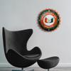 The Fan-Brand NCAA Miami Hurricans: Orange - Bottle Cap Wall Clock - Sports Team Bar Sign Dcor - Home, Dorm, Garage, Office, Fan Cave view 3