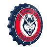 The Fan-Brand NCAA UConn Huskies: Red - Bottle Cap Wall Clock - Sports Team Bar Sign Dcor - Home, Dorm, Garage, Office, Fan Cave view 2