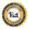 The Fan-Brand NCAA Pitt Panthers: Gold - Bottle Cap Wall Clock - Sports Team Bar Sign Dcor - Home, Dorm, Garage, Office, Fan Cave view 1
