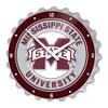 The Fan-Brand NCAA Mississippi State Bulldogs: Gray - Bottle Cap Wall Clock - Sports Team Bar Sign Dcor - Home, Dorm, Garage, Office, Fan Cave view 1