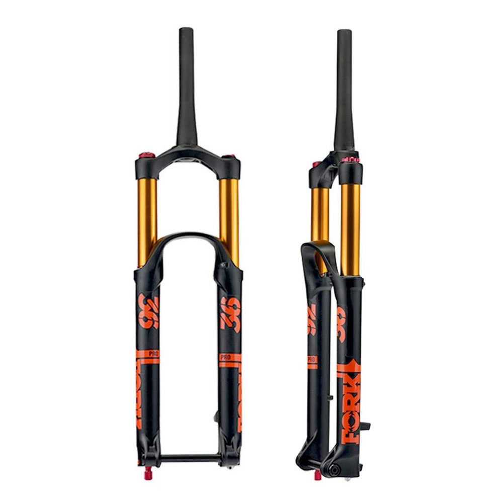 HSQMA DH Bike Air Fork 26/27.5/29 Inch Downhill Mountain Bike Suspension Fork Travel 140mm Rebound Adjust Tapered Front Fork Thru Axle Manual Lockout
