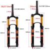 HSQMA DH Bike Air Fork 26/27.5/29 Inch Downhill Mountain Bike Suspension Fork Travel 140mm Rebound Adjust Tapered Front Fork Thru Axle Manual Lockout view 2