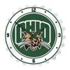 The Fan-Brand NCAA Ohio Bobcats: White - Bottle Cap Wall Clock - Sports Team Bar Sign Dcor - Home, Dorm, Garage, Office, Fan Cave view 1