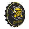 The Fan-Brand NCAA Wichita State Shockers - Bottle Cap Wall Clock - Sports Team Bar Sign Dcor - Home, Dorm, Garage, Office, Fan Cave view 2