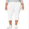 Briggs New York Womens Plus-Size Pull On Capri Pocket Casual Pants, White, 18 Plus view 1