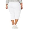 Briggs New York Womens Plus-Size Pull On Capri Pocket Casual Pants, White, 18 Plus view 2