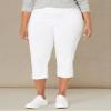 Briggs New York Womens Plus-Size Pull On Capri Pocket Casual Pants, White, 18 Plus view 3