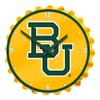 The Fan-Brand NCAA Baylor Bears - Bottle Cap Wall Clock - Sports Team Bar Sign Dcor - Home, Dorm, Garage, Office, Fan Cave view 1