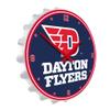 The Fan-Brand NCAA Dayton Flyers: Flyers - Bottle Cap Wall Clock - Sports Team Bar Sign Dcor - Home, Dorm, Garage, Office, Fan Cave view 2