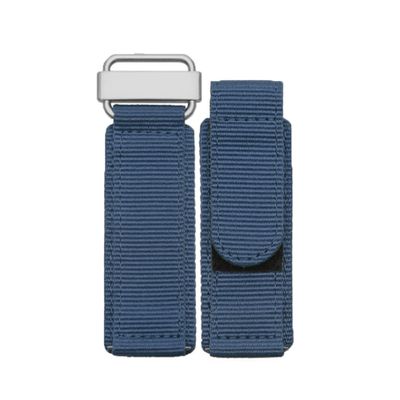 Hooxue 22mm/24mm Hook Loop Military Style band Adjustable-Length Velcro Nylon watch Strap Compatible with Panerai Bell & Ross watch (24mm, Blue)