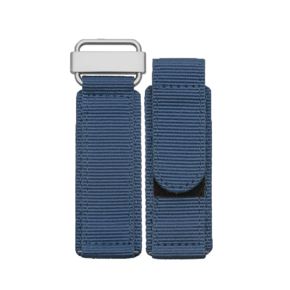 Hooxue 22mm/24mm Hook Loop Military Style band Adjustable-Length Velcro Nylon watch Strap Compatible with Panerai Bell & Ross watch (24mm, Blue)