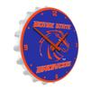 The Fan-Brand NCAA Boise State Broncos: Broncos - Bottle Cap Wall Clock - Sports Team Bar Sign Dcor - Home, Dorm, Garage, Office, Fan Cave view 2