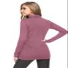 LE VONFORT Womens Turtleneck Long Sleeve Shirts Fleece Lined Lightweight Thermal Base Layer Light Purple Medium view 2