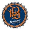 The Fan-Brand NCAA Bucknell Bisons: Script Logo - Bottle Cap Wall Clock - Sports Team Bar Sign Dcor - Home, Dorm, Garage, Office, Fan Cave view 1
