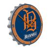 The Fan-Brand NCAA Bucknell Bisons: Script Logo - Bottle Cap Wall Clock - Sports Team Bar Sign Dcor - Home, Dorm, Garage, Office, Fan Cave view 2