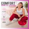 Sweet Hearts Girls Sweatpants - 2 Pack Soft Fleece Athletic Performance Jogger Girls Pants: Made in USA (Sizes 5-18), Size 10-12, Black/Red view 4