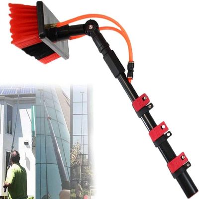 Water Fed Pole Kit,Water Fed Brush Window Cleaning Pole, Window Cleaning Brush, Water/Hose Fed Pole, Cleaning Photovoltaic And Solar Panels/35cm Water Brush (Size : 35FT/10.8M)