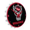 The Fan-Brand NCAA NC State Wolfpack: Tuffy - Bottle Cap Wall Clock - Sports Team Bar Sign Dcor - Home, Dorm, Garage, Office, Fan Cave view 2