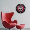 The Fan-Brand NCAA Georgia Bulldogs: UGA: Black - Bottle Cap Wall Clock - Sports Team Bar Sign Dcor - Home, Dorm, Garage, Office, Fan Cave view 3