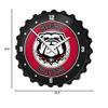 The Fan-Brand NCAA Georgia Bulldogs: UGA: Black - Bottle Cap Wall Clock - Sports Team Bar Sign Dcor - Home, Dorm, Garage, Office, Fan Cave view 4