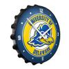 The Fan-Brand NCAA Delaware Blue Hens: Black - Bottle Cap Wall Clock - Sports Team Bar Sign Dcor - Home, Dorm, Garage, Office, Fan Cave view 2