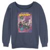 Disney Women's Strange World History Junior's Raglan Pullover with Coverstitch, Blue Heather, X-Large view 1
