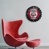 The Fan-Brand NCAA Wisconsin Badgers: Mascot: Black - Bottle Cap Wall Clock - Sports Team Bar Sign Dcor - Home, Dorm, Garage, Office, Fan Cave view 3
