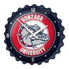 The Fan-Brand NCAA Gonzaga Bulldogs: Navy - Bottle Cap Wall Clock - Sports Team Bar Sign Dcor - Home, Dorm, Garage, Office, Fan Cave view 1