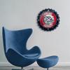 The Fan-Brand NCAA Gonzaga Bulldogs: Navy - Bottle Cap Wall Clock - Sports Team Bar Sign Dcor - Home, Dorm, Garage, Office, Fan Cave view 3