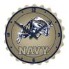 The Fan-Brand NCAA Navy Midshipmen: Bill The Goat - Bottle Cap Wall Clock - Sports Team Bar Sign Dcor - Home, Dorm, Garage, Office, Fan Cave view 1
