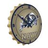 The Fan-Brand NCAA Navy Midshipmen: Bill The Goat - Bottle Cap Wall Clock - Sports Team Bar Sign Dcor - Home, Dorm, Garage, Office, Fan Cave view 2
