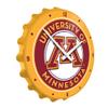 The Fan-Brand NCAA Minnesota Golden Gophers: Gold - Bottle Cap Wall Clock - Sports Team Bar Sign Dcor - Home, Dorm, Garage, Office, Fan Cave view 2