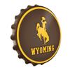 The Fan-Brand NCAA Wyoming Cowboys: Bottle Cap Wall Sign - Football, Basketball & Baseball Wall Decor - College Sports Dcor for Home, Office, Game Room, Fan Cave & Garage - USA Made view 2