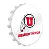 The Fan-Brand NCAA Utah Utes: Bottle Cap Wall Sign - Football, Basketball & Baseball Wall Decor - College Sports Dcor for Home, Office, Game Room, Fan Cave & Garage - USA Made view 2