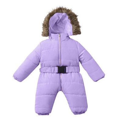 Boy Baby Coat Jumpsuit Warm Girl Winter Infant Jacket Outerwear Hooded Romper Boys Coat&jacket (P-Purple, 9-12 Months)