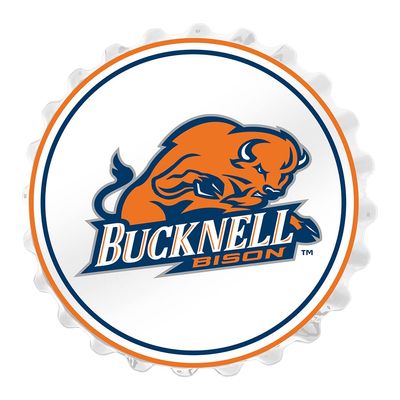 The Fan-Brand NCAA Bucknell Bisons: Bottle Cap Wall Sign - Football, Basketball & Baseball Wall Decor - College Sports Dcor for Home, Office, Game Room, Fan Cave & Garage - USA Made