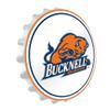 The Fan-Brand NCAA Bucknell Bisons: Bottle Cap Wall Sign - Football, Basketball & Baseball Wall Decor - College Sports Dcor for Home, Office, Game Room, Fan Cave & Garage - USA Made view 2