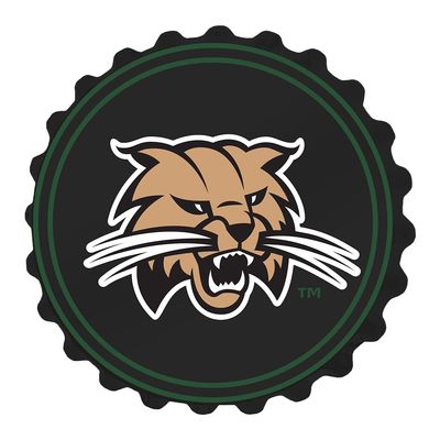 The Fan-Brand NCAA Ohio Bobcats: Bobcat - Bottle Cap Wall Sign - Football, Basketball & Baseball Wall Decor - College Sports Dcor for Home, Office, Game Room, Fan Cave & Garage - USA Made