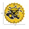The Fan-Brand NCAA Wichita State Shockers: WuShock - Bottle Cap Wall Clock - Sports Team Bar Sign Dcor - Home, Dorm, Garage, Office, Fan Cave view 4