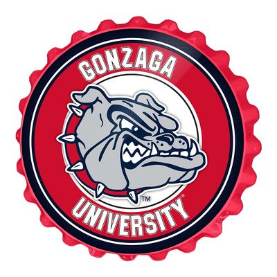 The Fan-Brand NCAA Gonzaga Bulldogs: Bottle Cap Wall Sign - Football, Basketball & Baseball Wall Decor - College Sports Dcor for Home, Office, Game Room, Fan Cave & Garage - USA Made