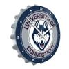 The Fan-Brand NCAA UConn Huskies: Silver - Bottle Cap Wall Clock - Sports Team Bar Sign Dcor - Home, Dorm, Garage, Office, Fan Cave view 2
