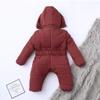Boy Baby Coat Jumpsuit Warm Girl Winter Infant Jacket Outerwear Hooded Romper Boys Coat&Jacket (P-Brown, 12-18 Months) view 3