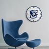The Fan-Brand NCAA Creighton Bluejays: White - Bottle Cap Wall Clock - Sports Team Bar Sign Dcor - Home, Dorm, Garage, Office, Fan Cave view 3